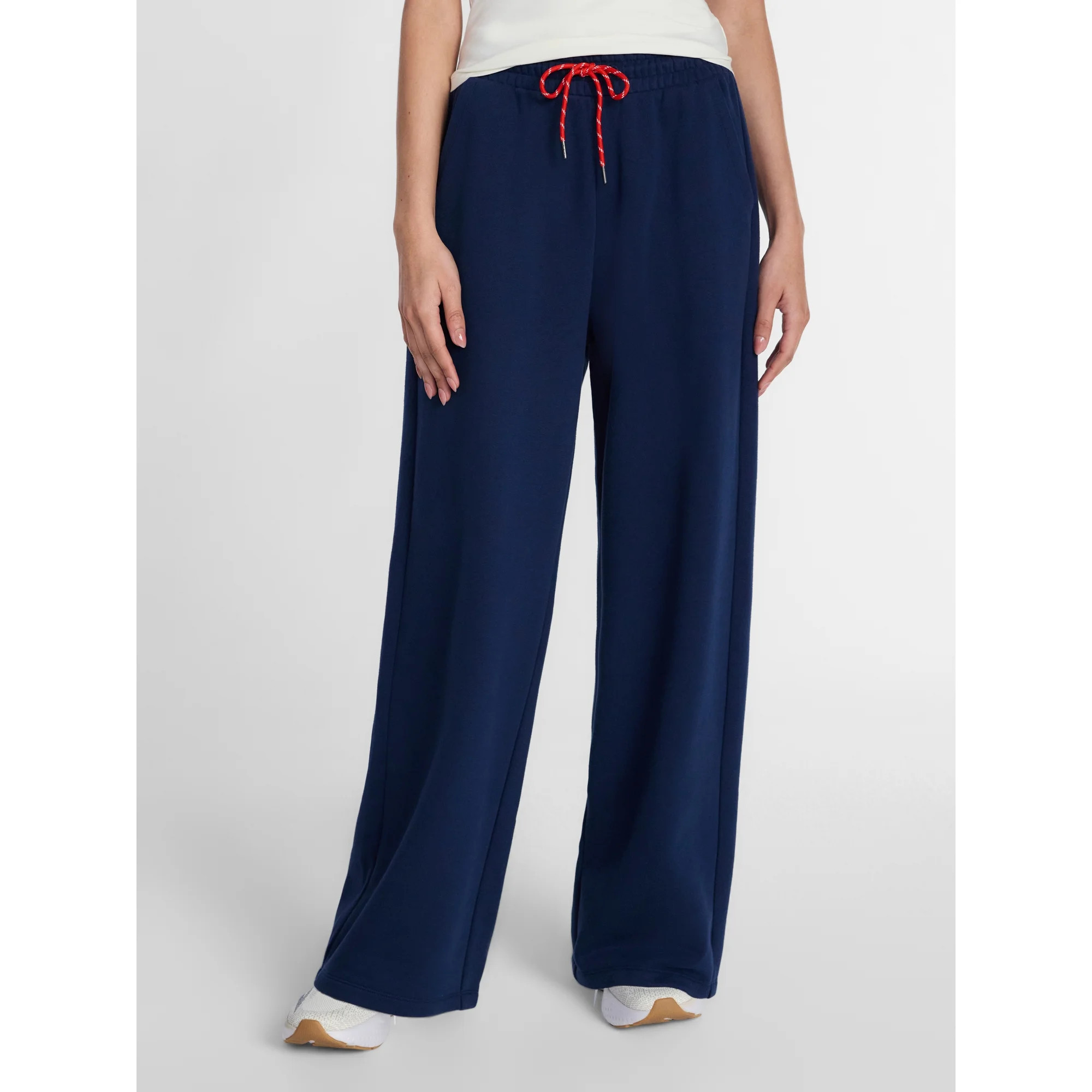 Athletic Works Women's Wide Leg Fleece Pants, 30'' Inseam, Sizes XS-XXXL | Walmart (US)