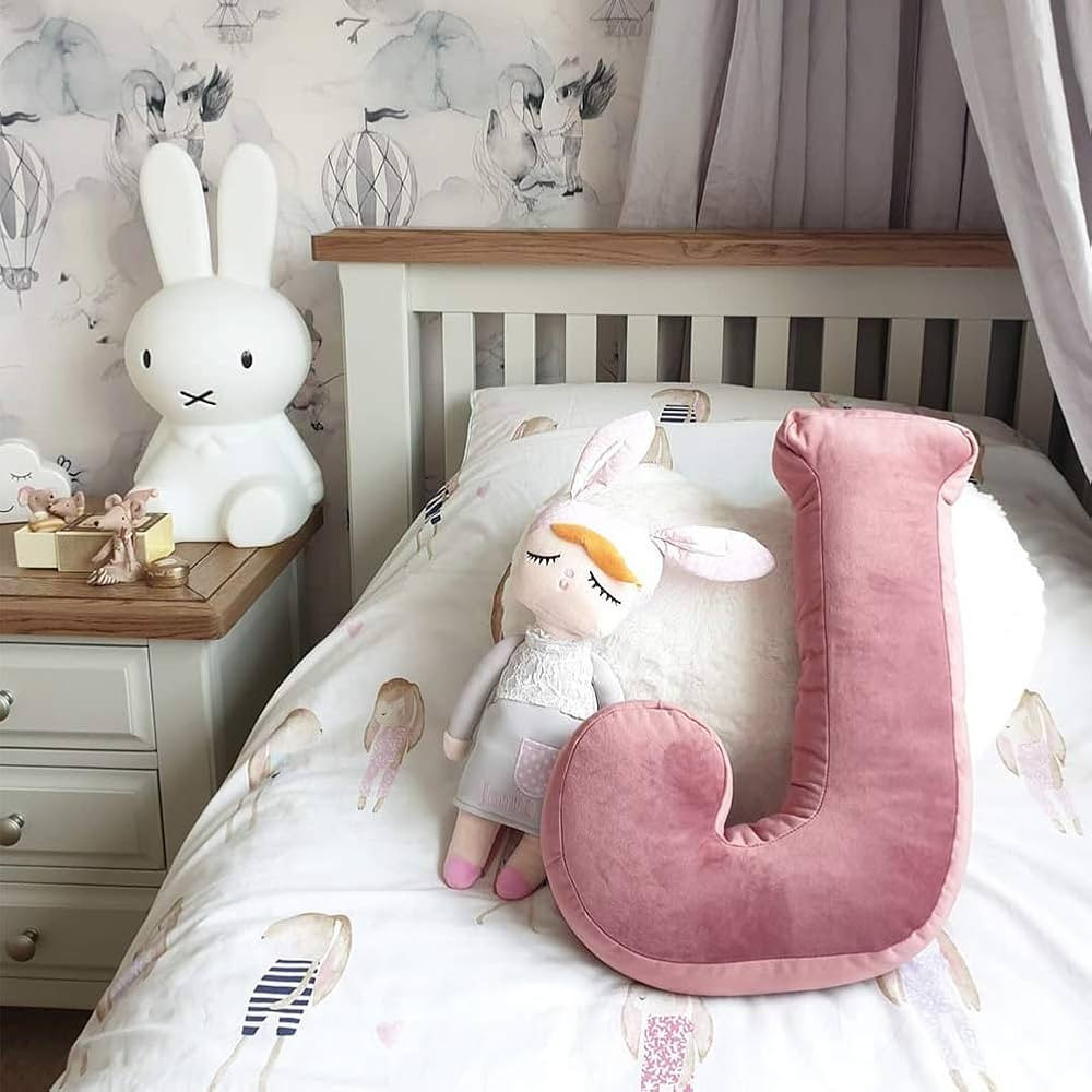 MOMAID Velvet Letter Pillow Soft Initial Throw Cushion Decorative Alphabet Kids Room Nursery Deco... | Amazon (US)