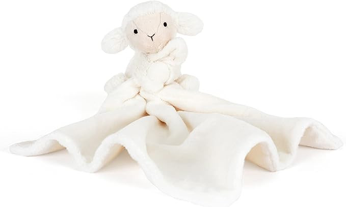 Jellycat Bashful Lamb Soother, 13.5 inches - Security Blanket & Lovey for Babies - Baby Gift | Amazon (US)