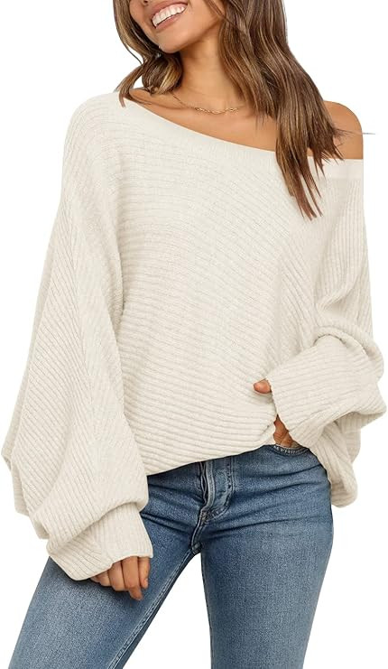 Mafulus Oversized Crewneck Sweater Pullover | Amazon (US)