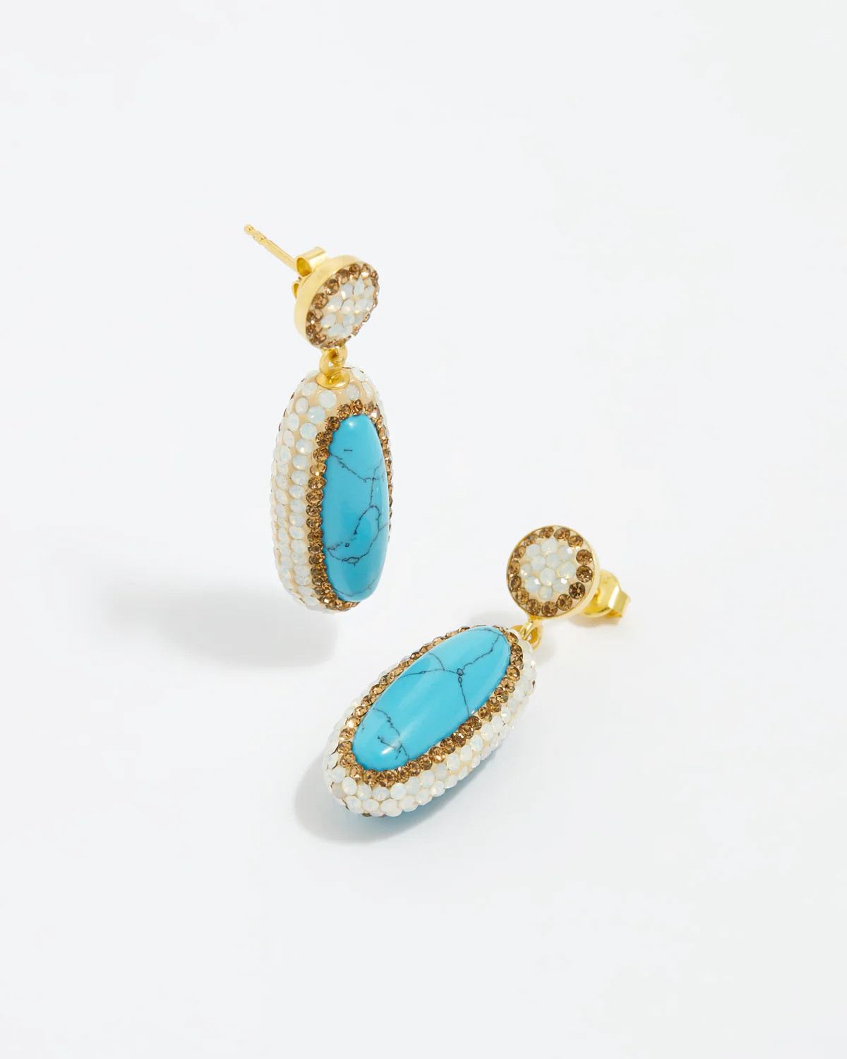 Turquoise Double Sided Earrings | Soru Jewellery