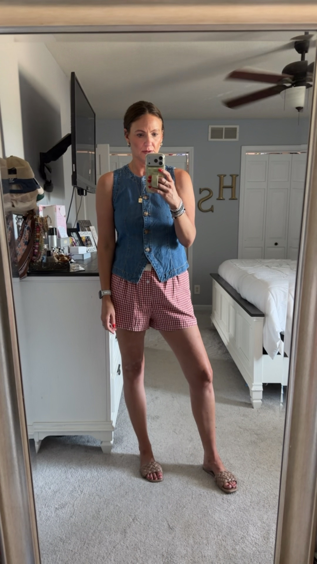 Early easy 4th of July outfit with these cauute boxer shorts that are under $10! Comes in tons of colors! 🇺🇸

#LTKSeasonal #LTKOver40 #LTKTall
