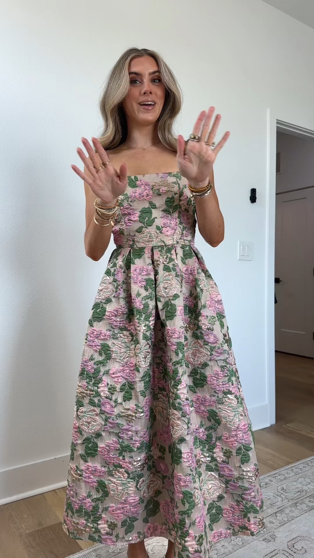 My Baltic born code is SLOANEBB15. Elevate special-occasion looks with the Antoinette Embossed Midi Dress — a structured floral jacquard midi that blends sculpted tailoring with feminine details.

#LTKSaleAlert #LTKWedding #LTKootd