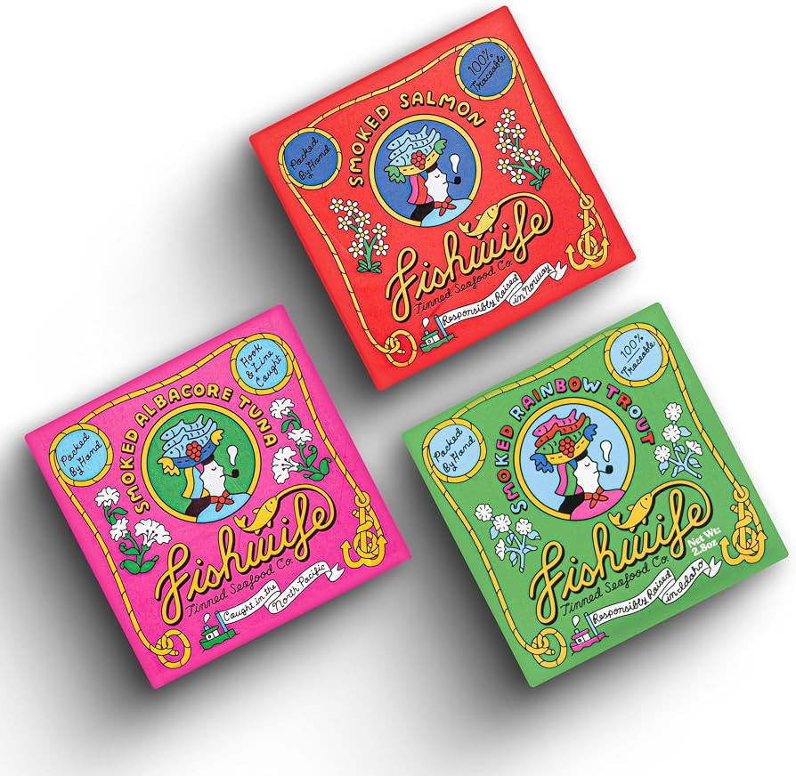 Fishwife Smoky Trio 3-Pack (Smoked Rainbow Trout, Smoked Atlantic Salmon, Smoked Albacore Tuna) |... | Amazon (US)