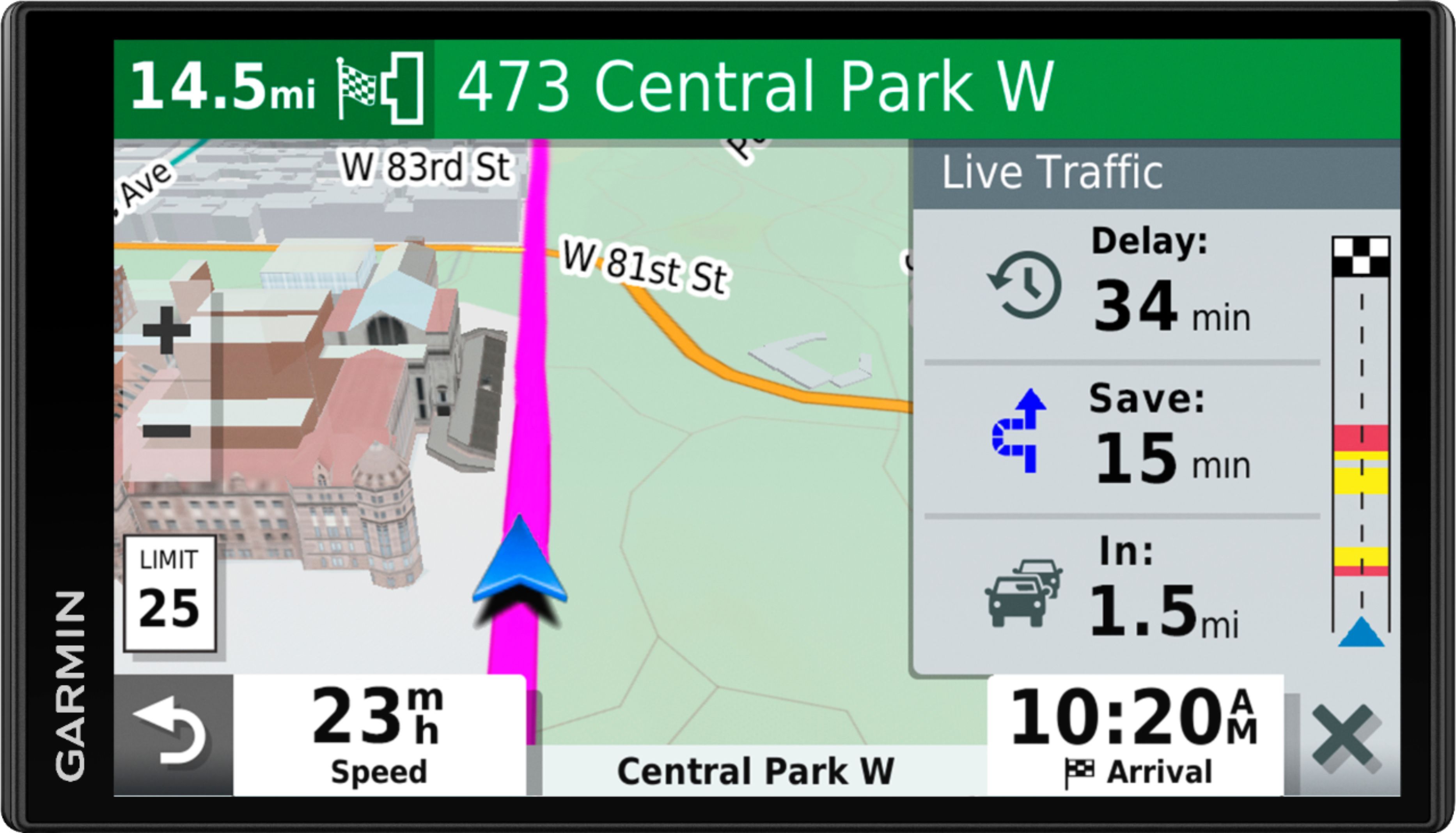 Garmin DriveSmart 65 & Traffic 6.95" GPS with Built-In Bluetooth Black 010-02038-02 - Best Buy | Best Buy U.S.