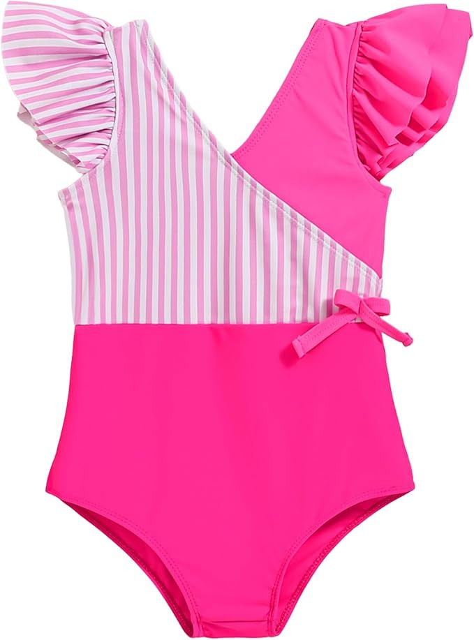 Mioglrie Toddler Baby Swimsuit Girl Bathing Suit Girl 2T 3T 4T 5T 6T Girls One Piece Swimsuits Co... | Amazon (US)