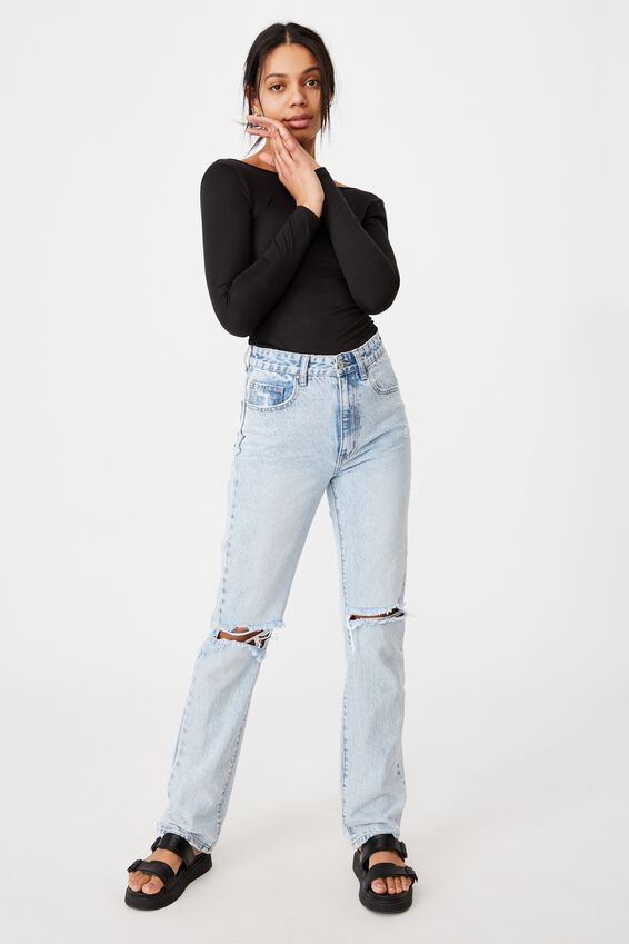 Victoria Scoop Back Long Sleeve Bodysuit | Cotton On (ANZ)