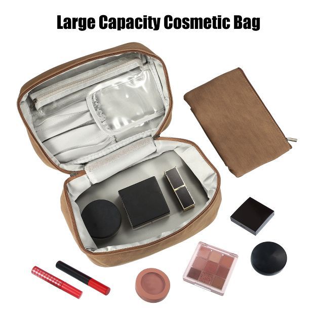 Unique Bargains Cosmetic Brush Organizer Women's Travel Makeup Bag 1 Set | Target