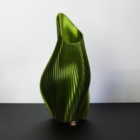 Long Forest Green Wave Desk Lamp, Table Lamp H46cm X W28cm | Etsy (US)