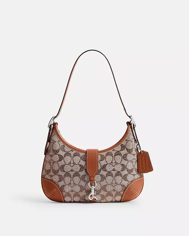 Hamptons Hobo Bag In Crystal Signature Jacquard | Coach (US)