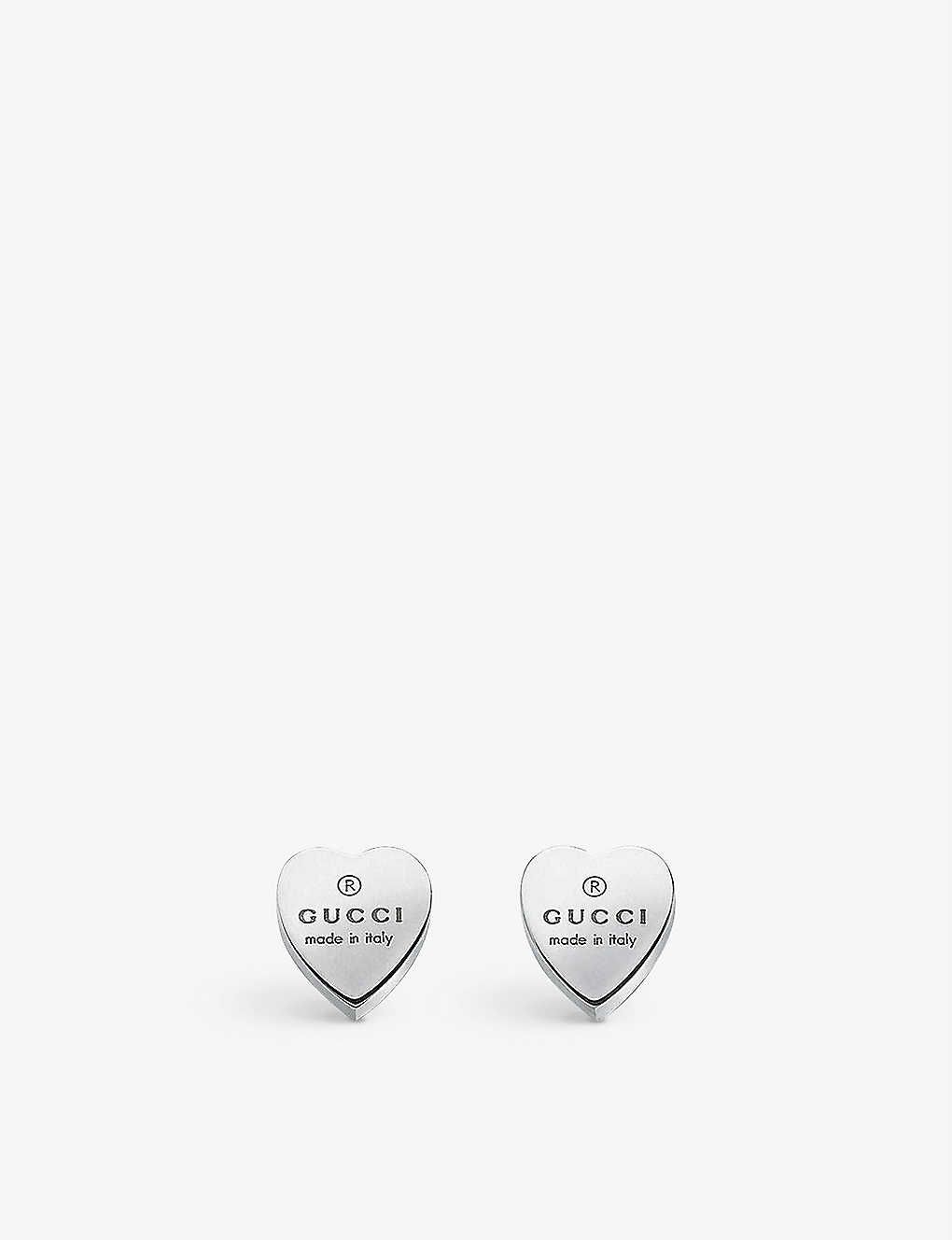 Trademark earrings heart-motif sterling silver stud earrings | Selfridges