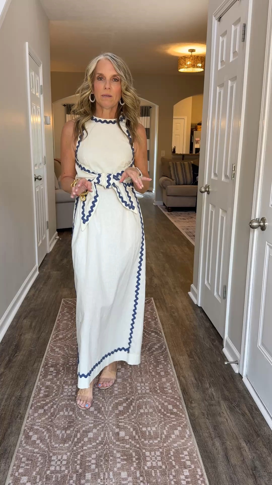 Easily one of the most beautiful dresses I’ve ever seen! Wearing size 2. Can be tied in the front or the back. Perfect for wedding guest, brunch, showers, any special occasion.

#LTKgrwm #LTKootd #LTKOver40