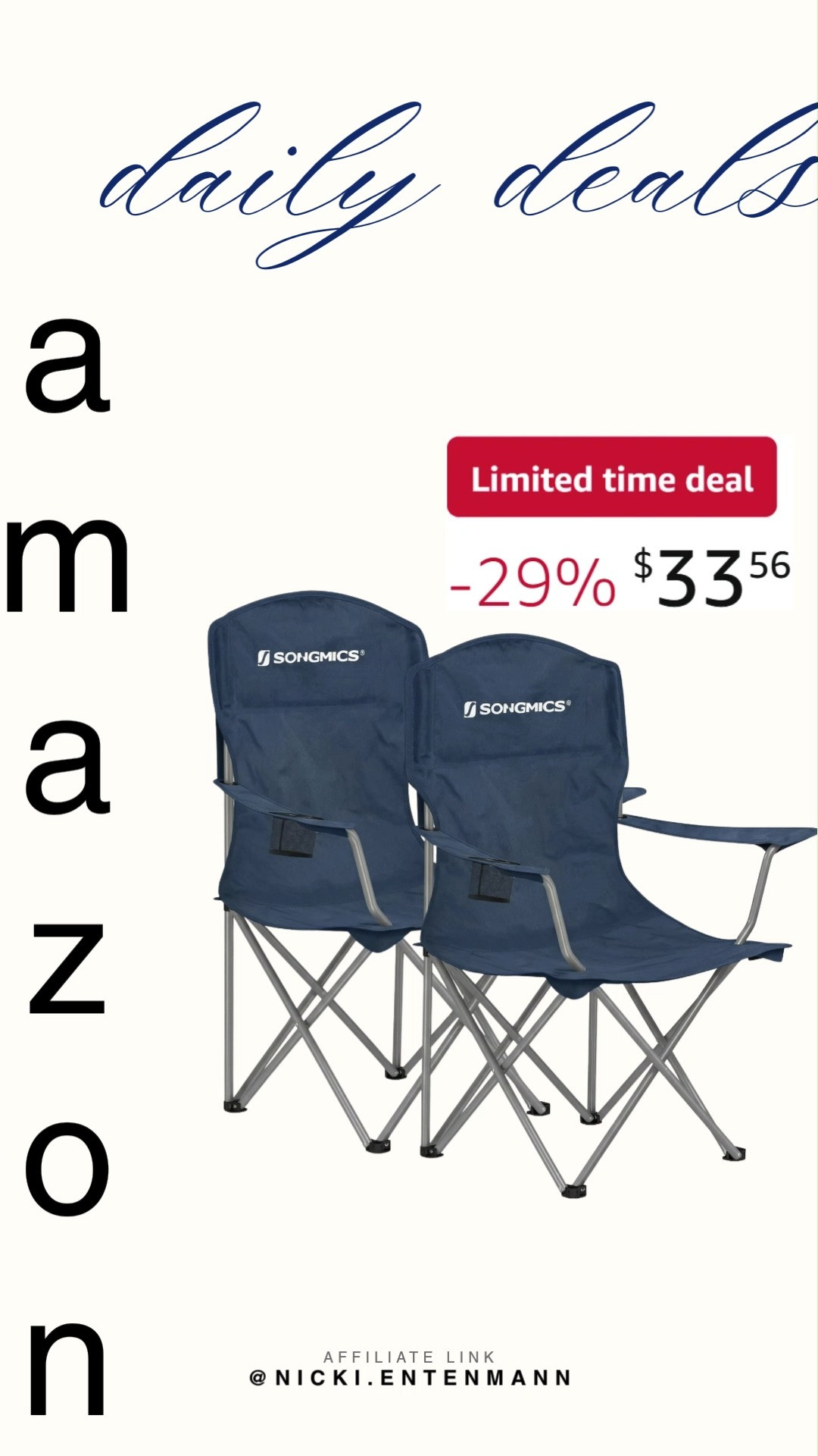 These SONGMICS 2 pack folding camping chairs bring cheerful comfort and effortless charm to outdoor adventures with modern flair. #CampingChairs #SONGMICS #OutdoorGear #TravelEssentials #AdventureStyle #PortableSeating #DailyUse #LifestyleGear #ModernLiving #DurableDesign 🪑✨🌲 

 #LTKHome #LTKSaleAlert #LTKTravel