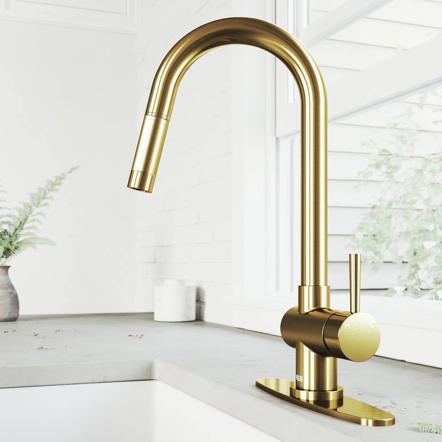 Gramercy Pull Down Single Handle Kitchen Faucet with Accessories | Wayfair Professional