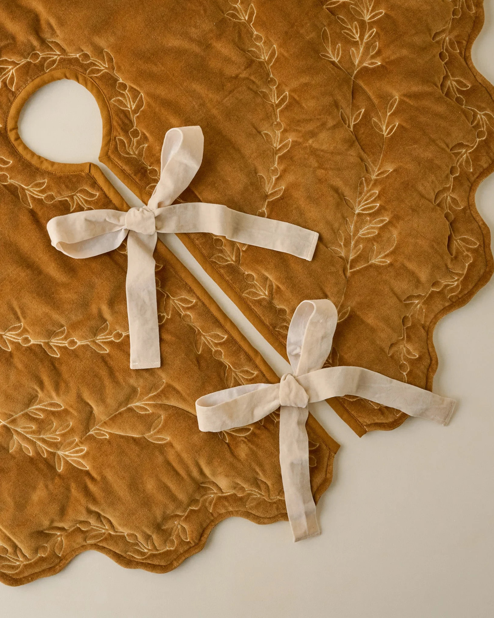 Amber Embroidered Velvet Tree Skirt | Magnolia