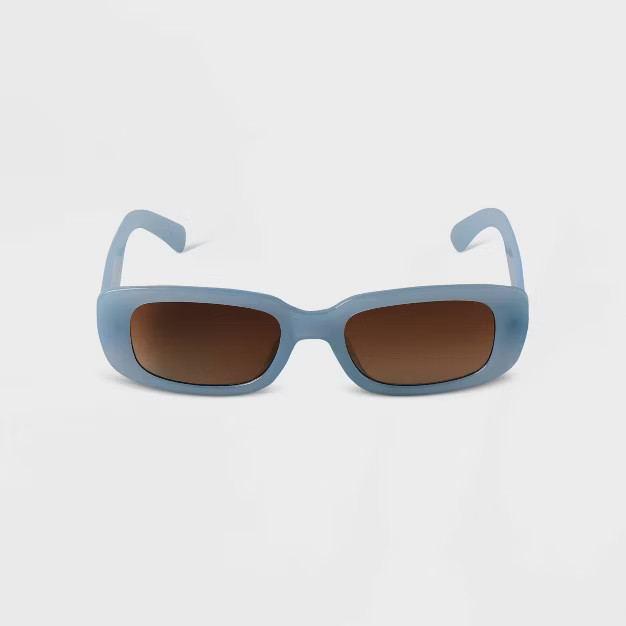 Women's Narrow Rectangle Sunglasses - A New Day™ | Target