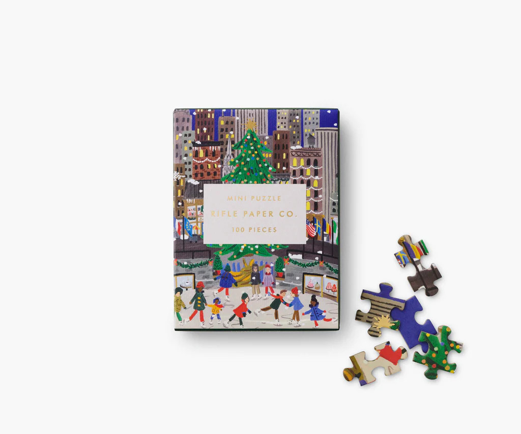 Mini Holiday Jigsaw Puzzle - Holiday On Ice | Rifle Paper Co.