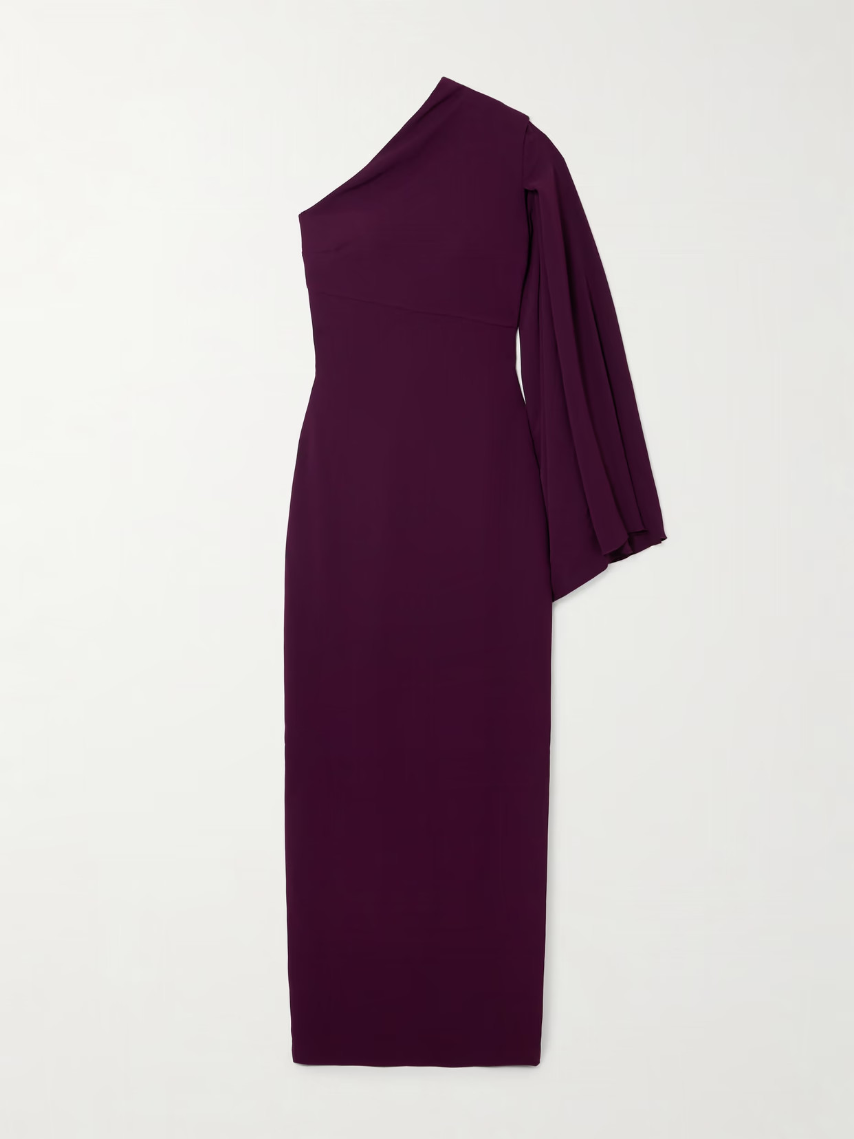 Solace London - Elisa One-sleeve Crepe Gown - Purple | NET-A-PORTER (UK & EU)