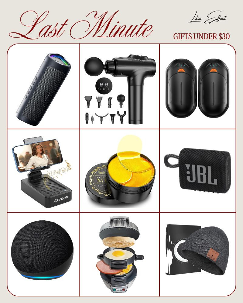 Shop last minute gifts from Aamzon under $30!


gifts for men, gift guide, JBL speaker, lifestyle, echo dot, beanie, under $50 

 #LTKGiftGuide #LTKFindsUnder50 #LTKMens