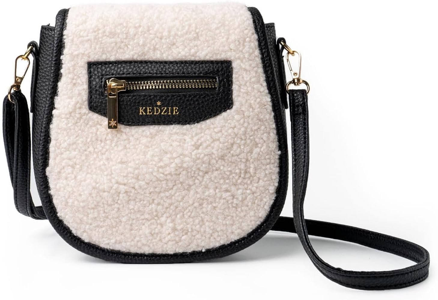 KEDZIE Crossbody Bag for Women Mini Messenger in Vegan Leather Faux Shearling Handbag Shoulder Ba... | Amazon (US)