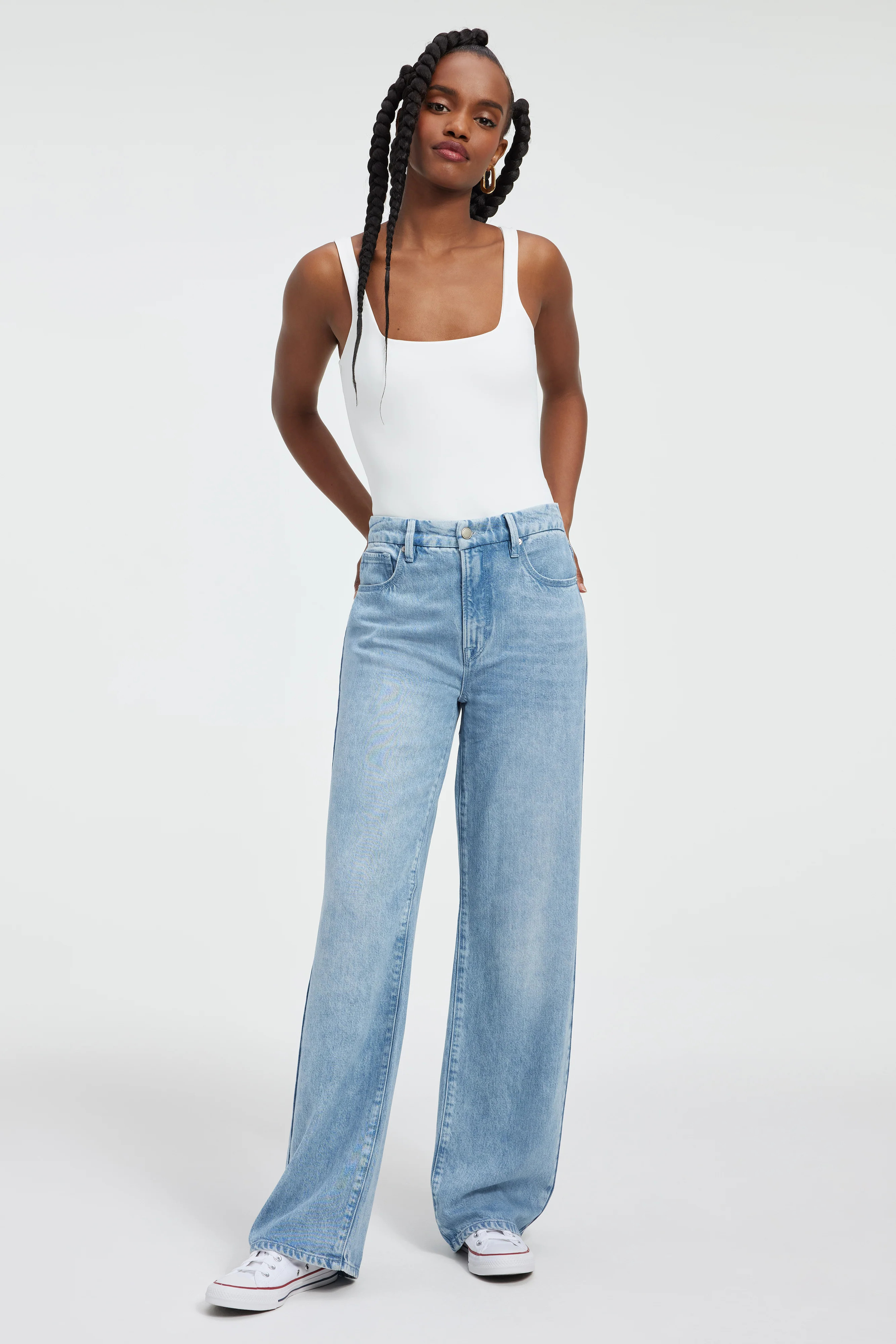 GOOD '90s WEIGHTLESS JEANS | INDIGO396 - GOOD AMERICAN | Good American