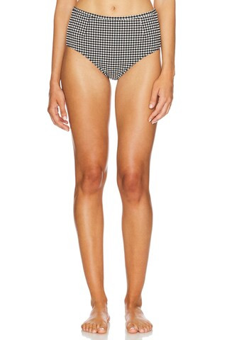 Posse Piper Bikini Bottoms in Gingham Black & Cream from Revolve.com | Revolve Clothing (Global)