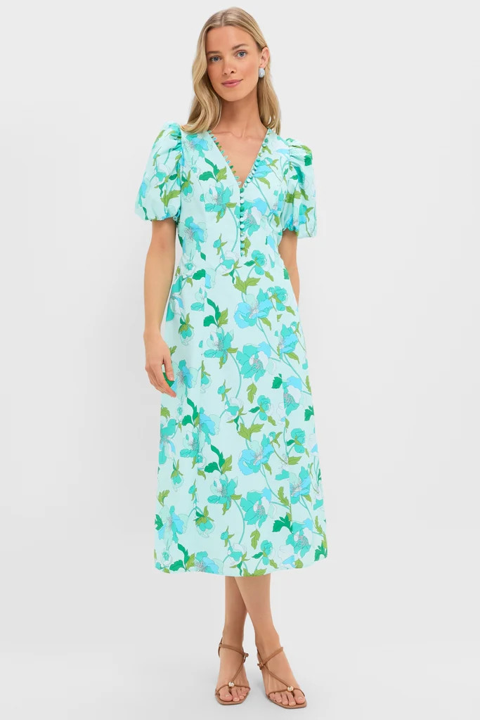 Shades of Blue Floral Marcy Midi Dress | Tuckernuck (US)