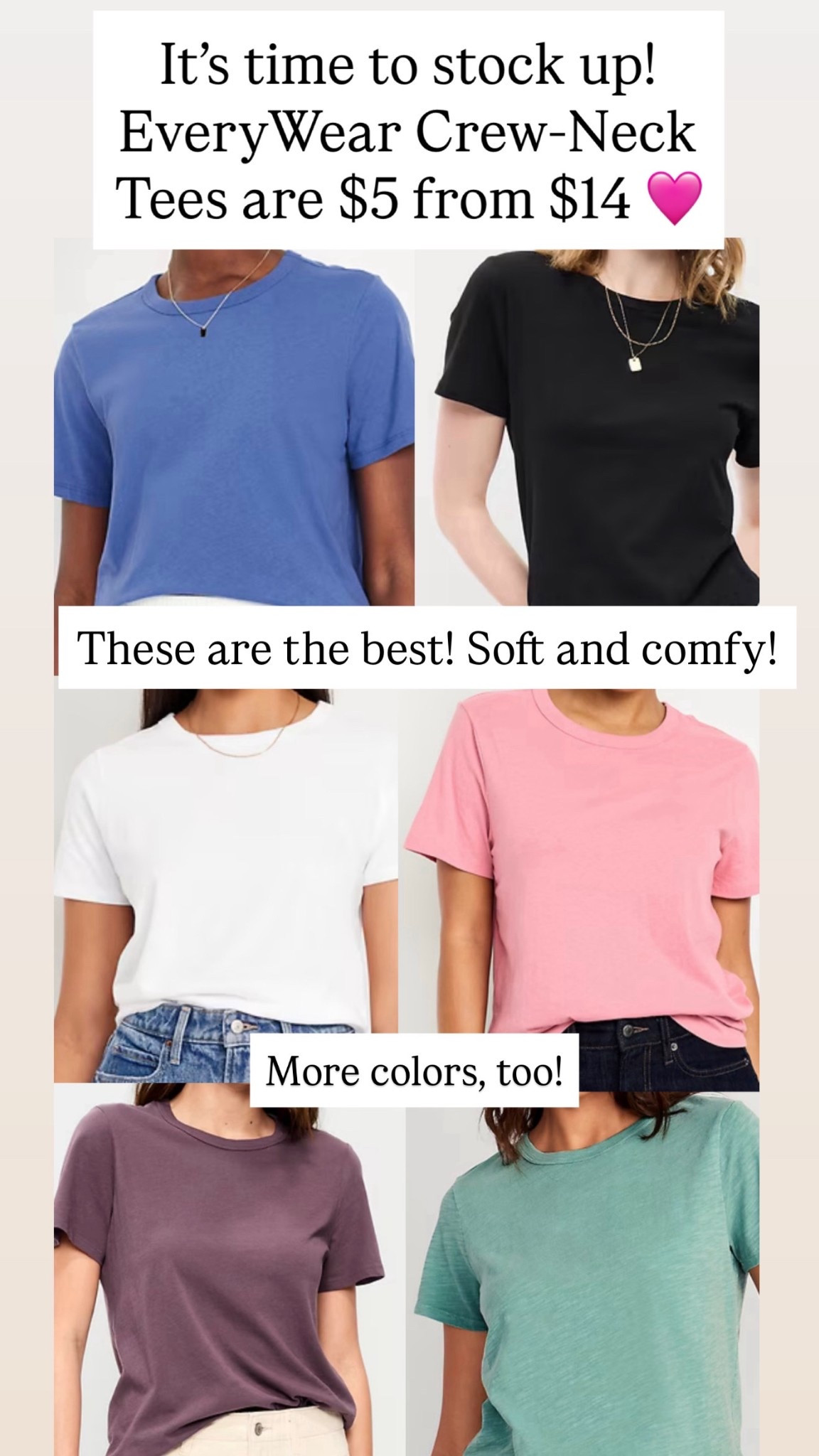 Women’s teas are five dollars from $14 right now.

#LTKSaleAlert