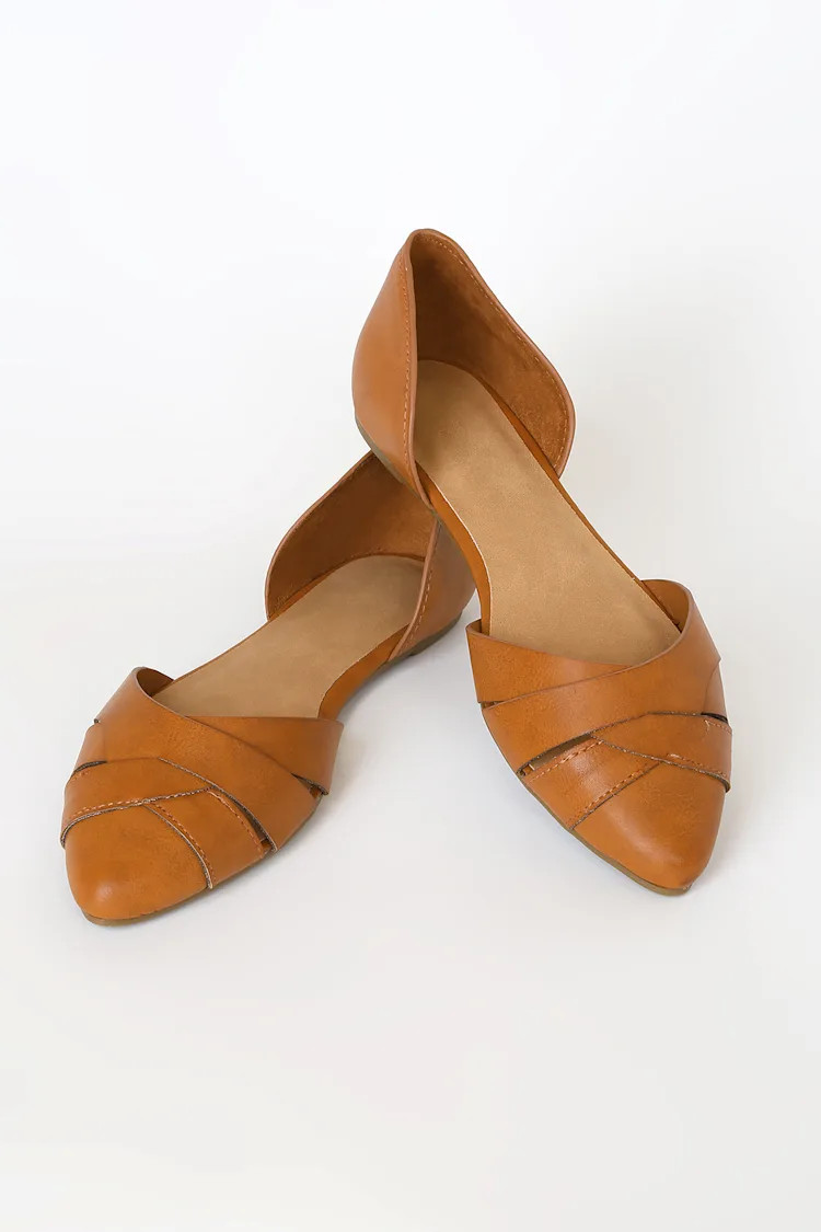 Madelyn Tan D'Orsay Flats | Lulus (US)