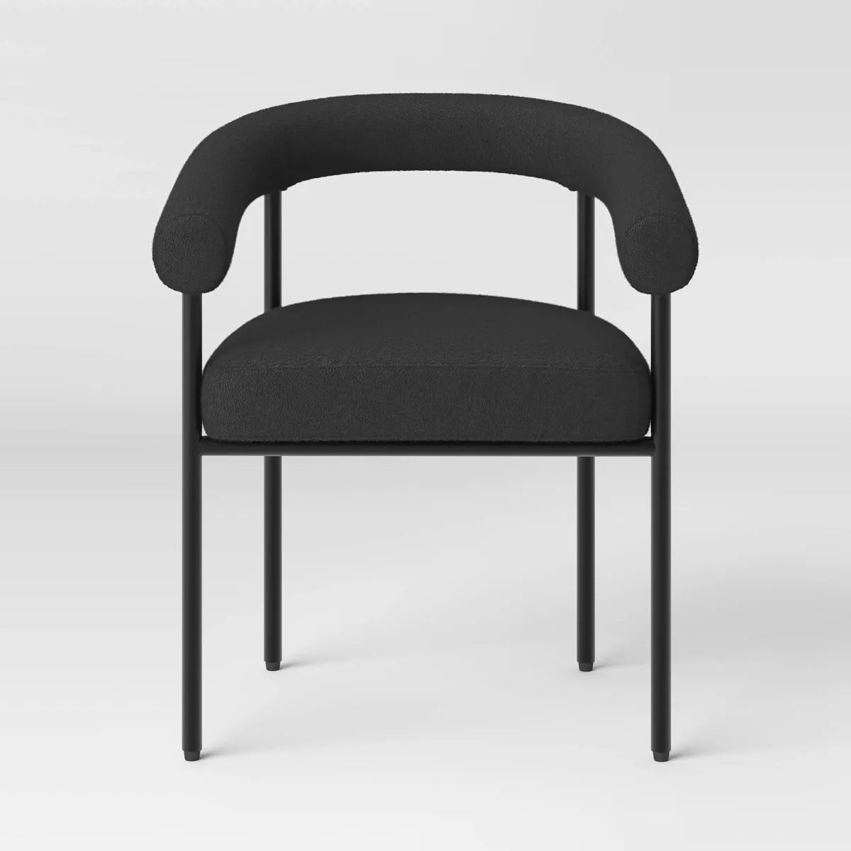 Barrel Upholstered Dining Chair Black - Threshold™ | Target