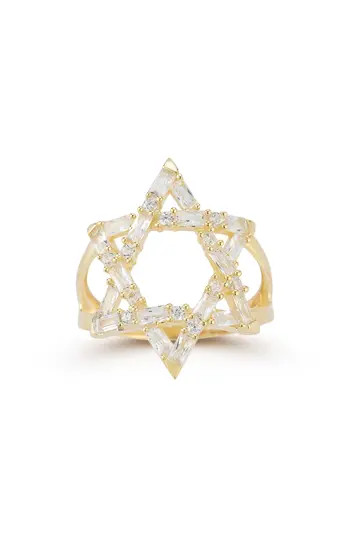 SPHERA MILANO Star Of David Ring in Gold at Nordstrom Rack, Size 8 | Nordstrom Rack
