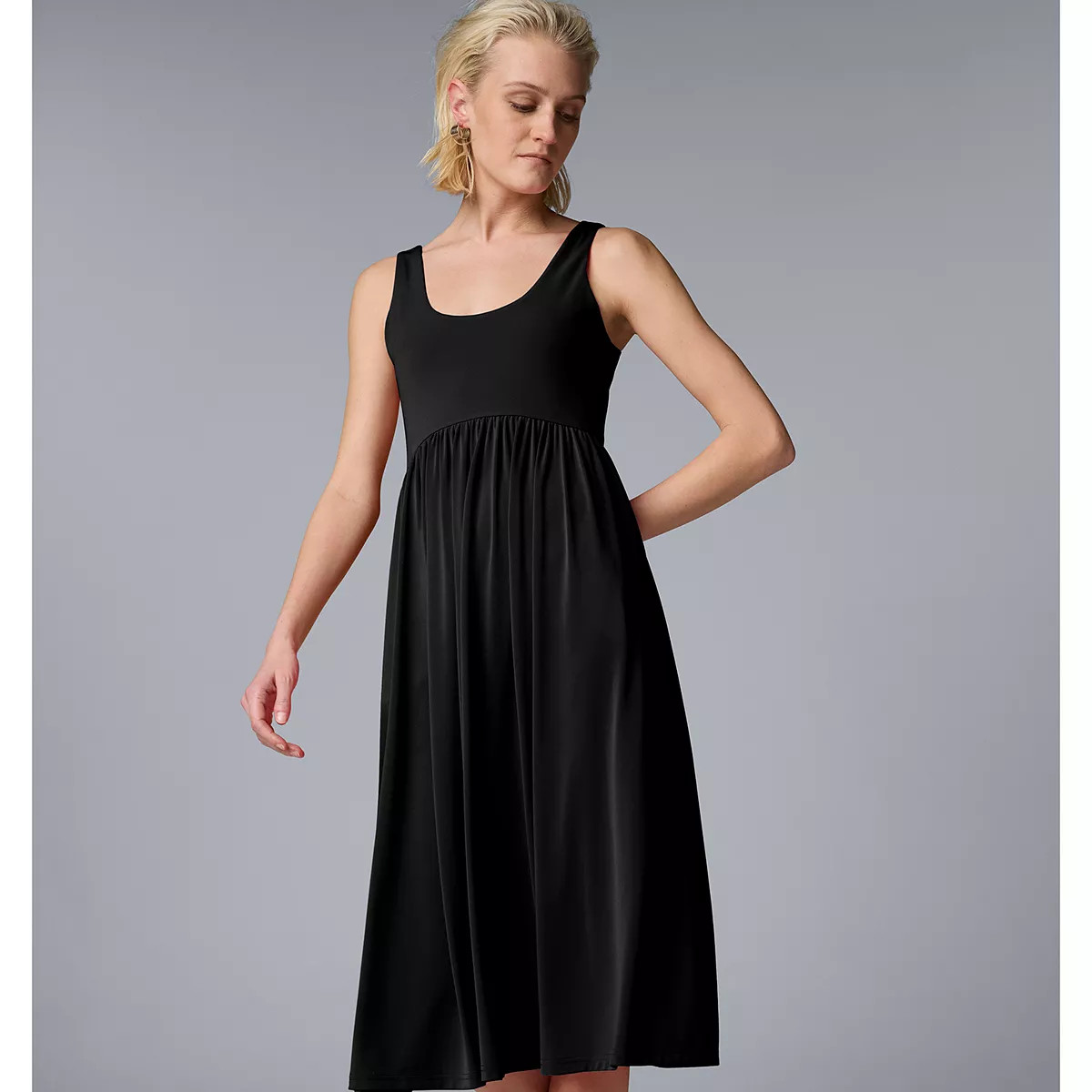 Women's Simply Vera Vera Wang Sleeveless Ruffled Fit & Flare Midi Dress | Kohl's