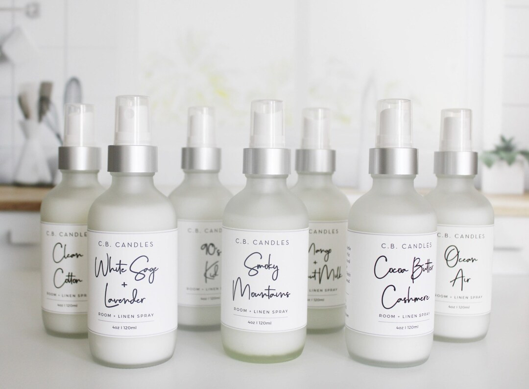 Room Linen Spray, Multiple Scents, Air Freshener, Fabric Freshener, Bathroom Spray, Car Spray, 4 ... | Etsy (US)