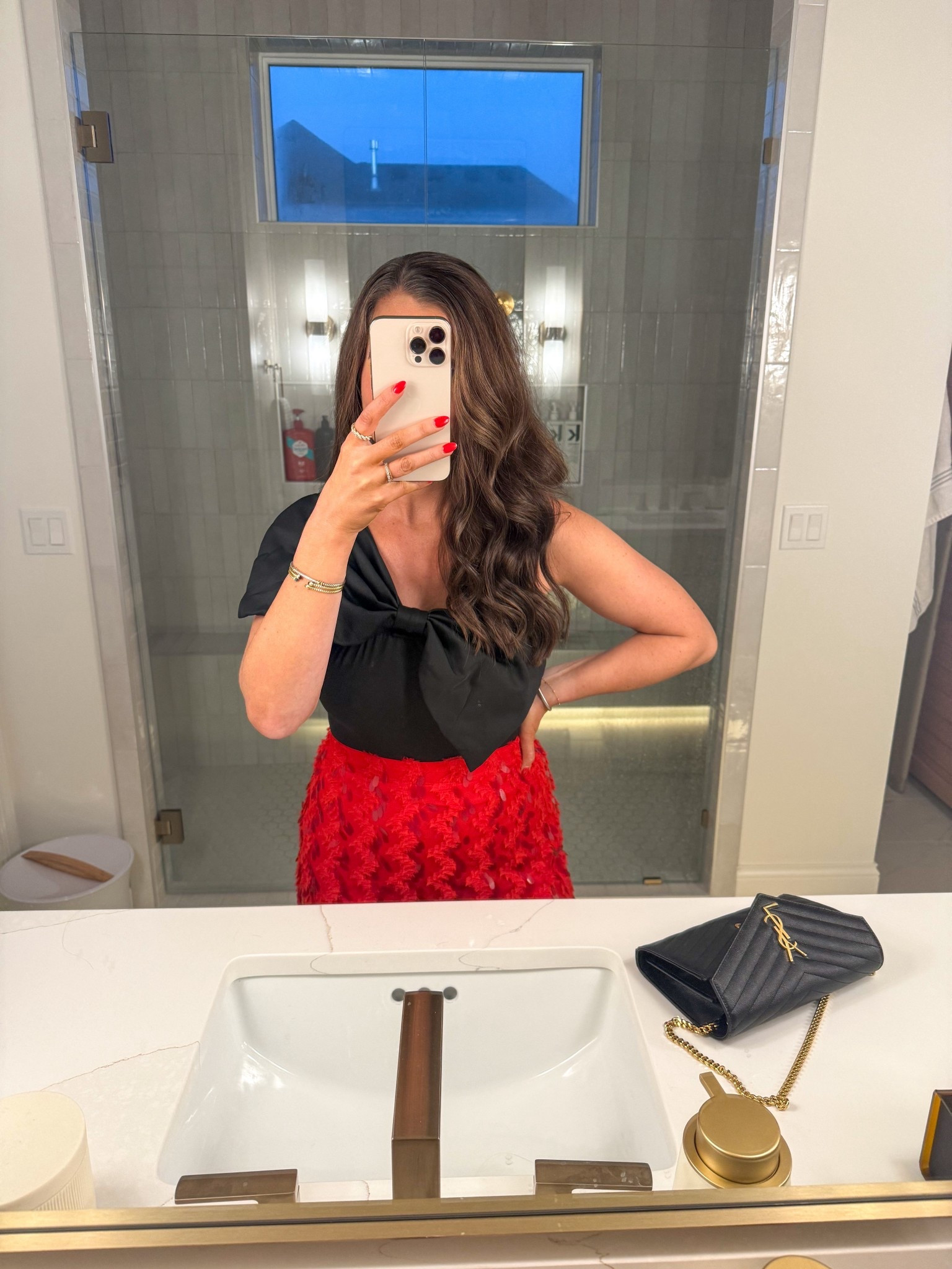 love this bow bodysuit I wore for our annual Christmas date night! Really comfortable too! Wearing a size medium. 

#LTKHoliday #LTKootd #LTKFindsUnder50