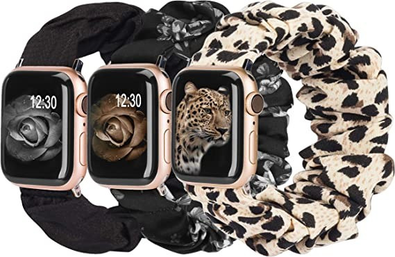 Amazon.com: TOYOUTHS 3 Packs Compatible with Apple Watch Band Scrunchies 49mm(Ultra)/45mm/44mm/42... | Amazon (US)