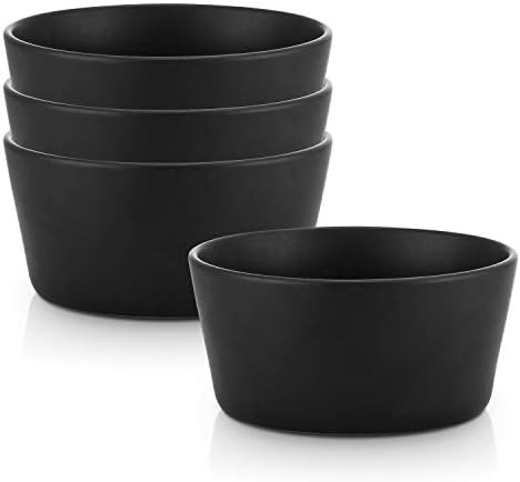 Stone Lain Stoneware Bowls Set, Black Matte | Amazon (US)