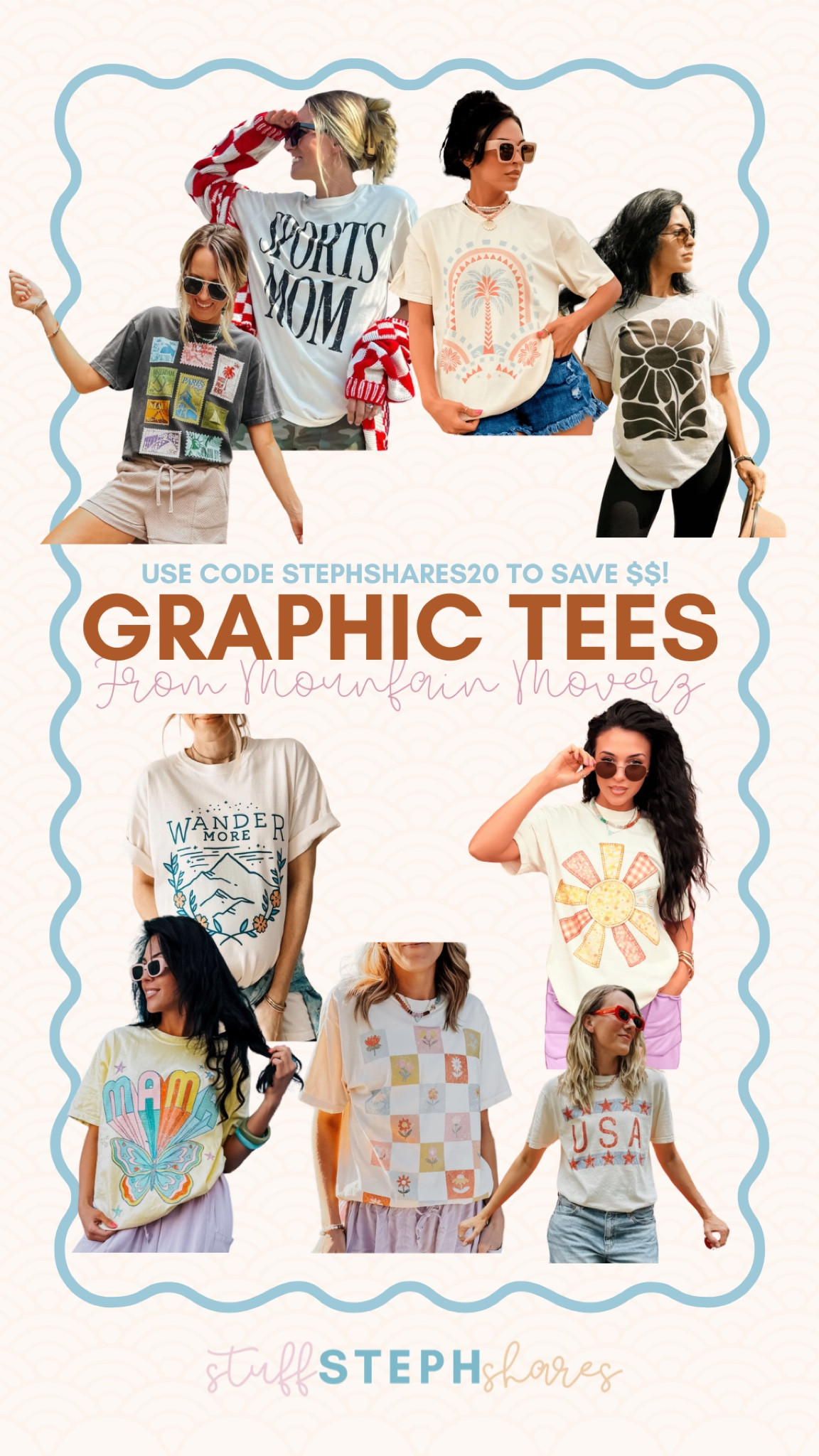 My favorite graphic tees! Use code STEPHSHARES20 to save $$ at Mountain Moverz!

#LTKmomlife #LTKBump #LTKMidsize