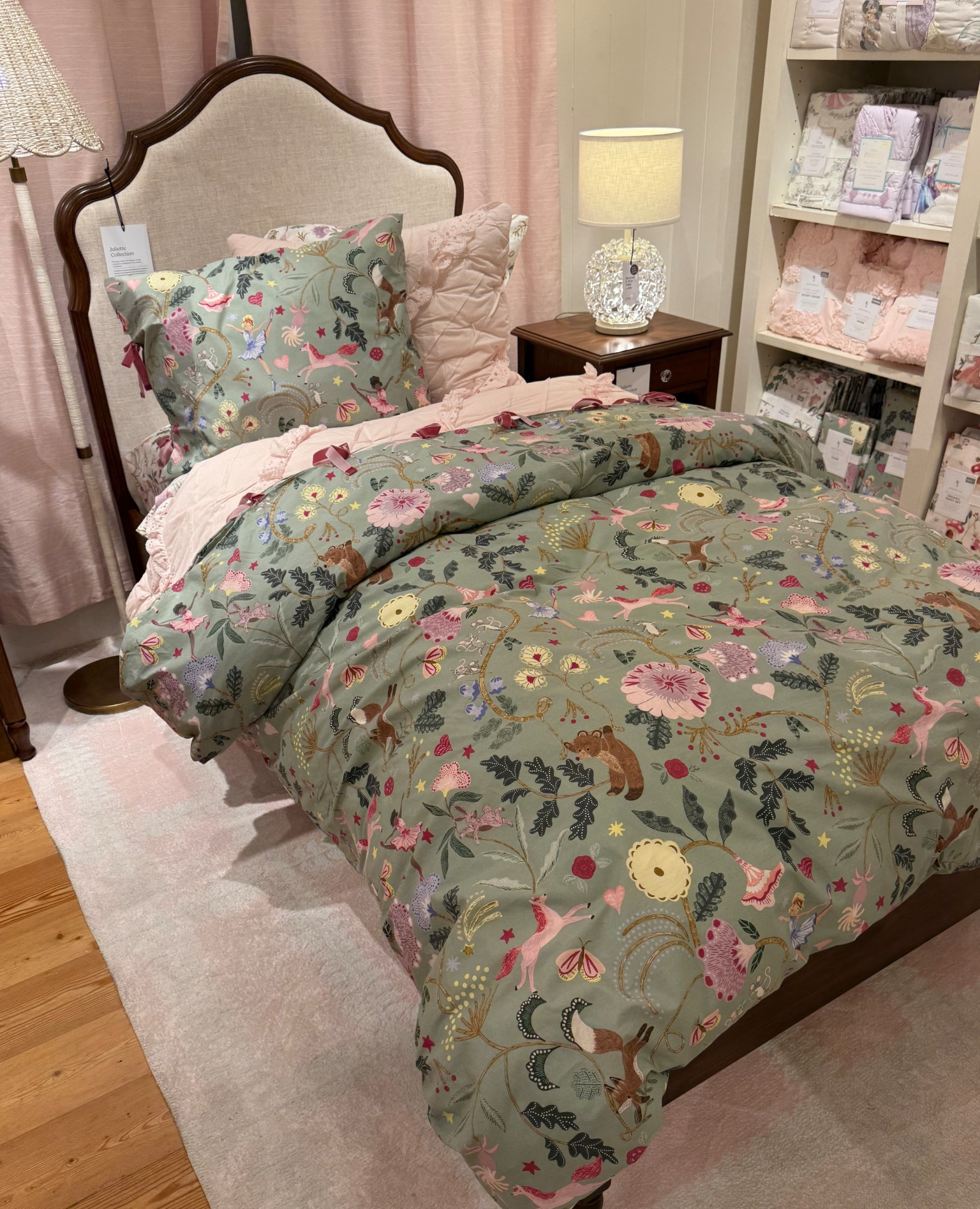 Love the comforter, and headboard for a girls room  

#LTKFamily #LTKKids #LTKHome