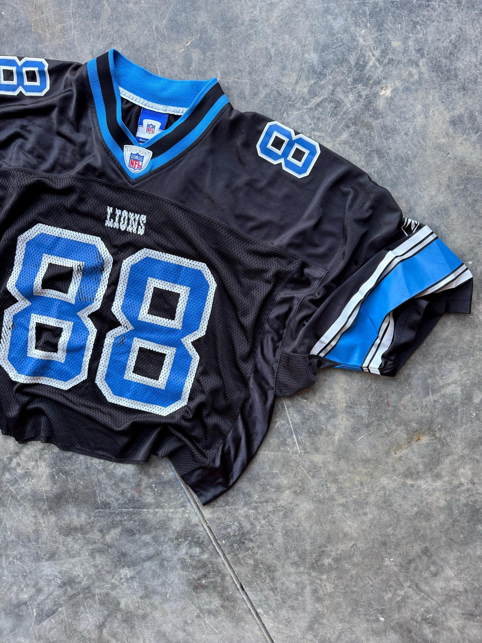 Vintage 00’s Detroit Lions NFL Reebok Football Custom Crop #88 Williams Black Alternate Jersey | Etsy (US)