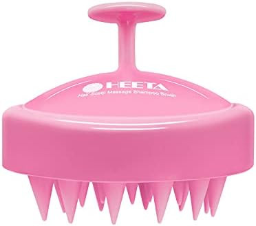 Hair Shampoo Brush, HEETA Scalp Care Hair Brush with Soft Silicone Scalp Massager (Rose Pink) | Amazon (US)