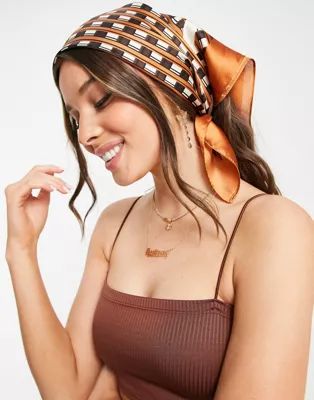 South Beach printed headscarf in brown print | ASOS (Global)