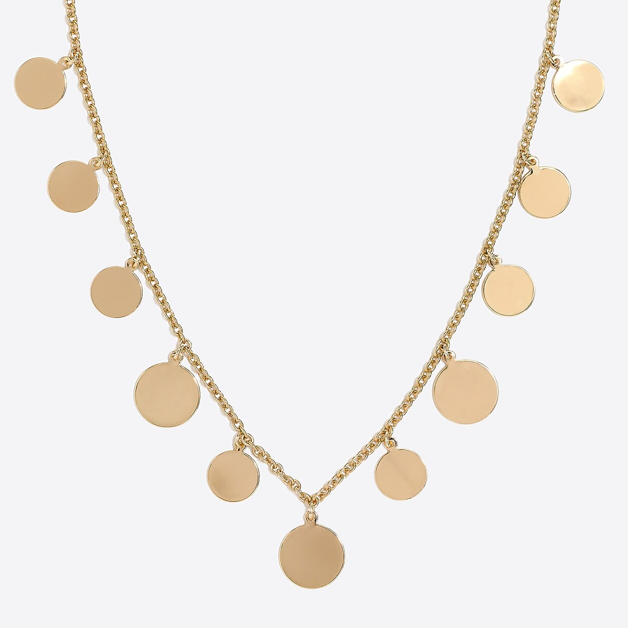 Golden disc charm necklace | J.Crew Factory