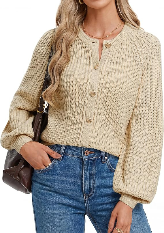 Soft Cozy Cardigan, Warm Lightweight Knit Fall Winter Outfits for Women, Versatile Layering Piece... | Amazon (US)