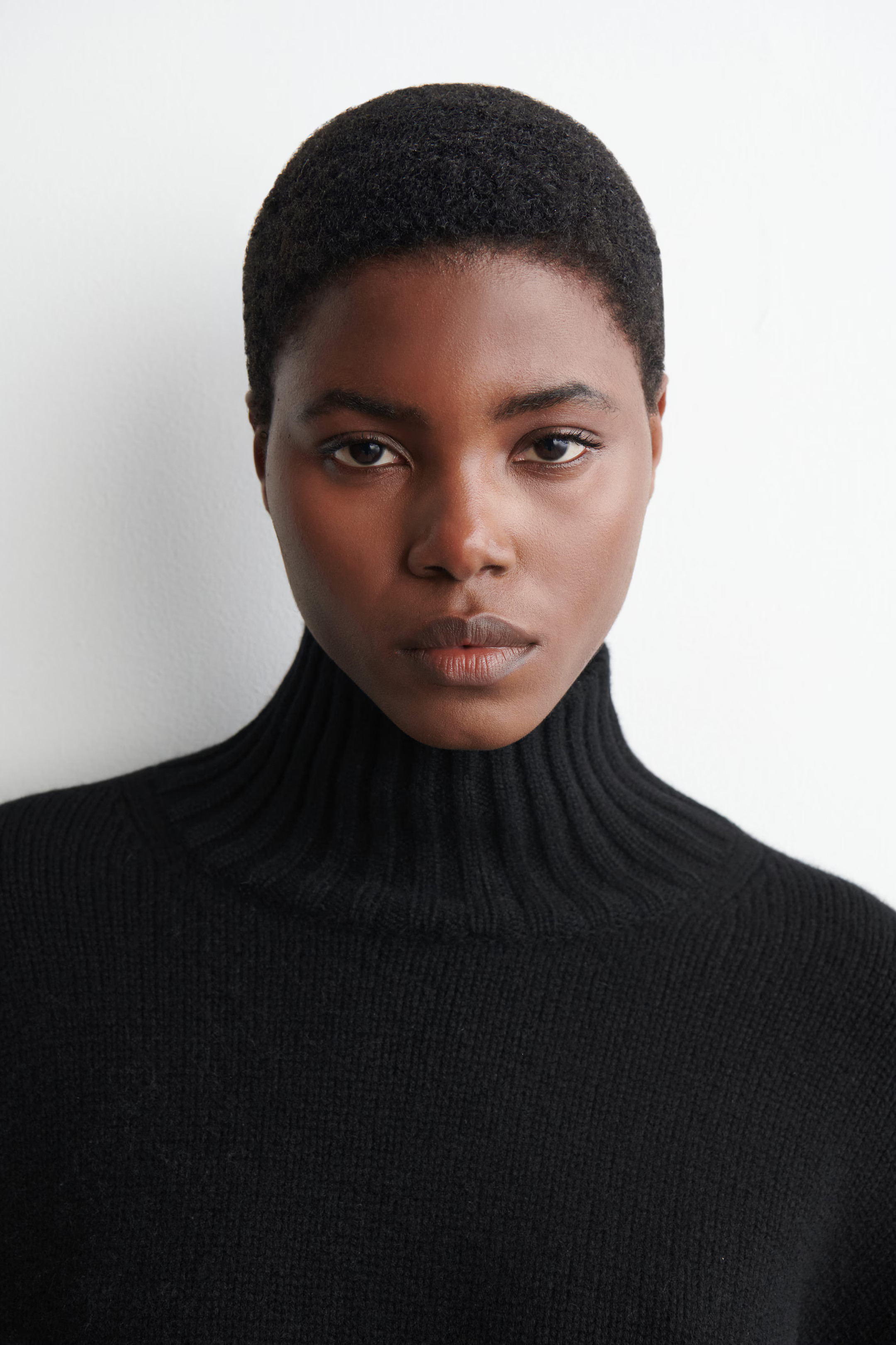 CASHMERE FUNNEL-NECK JUMPER - BLACK | COS GB | COS UK
