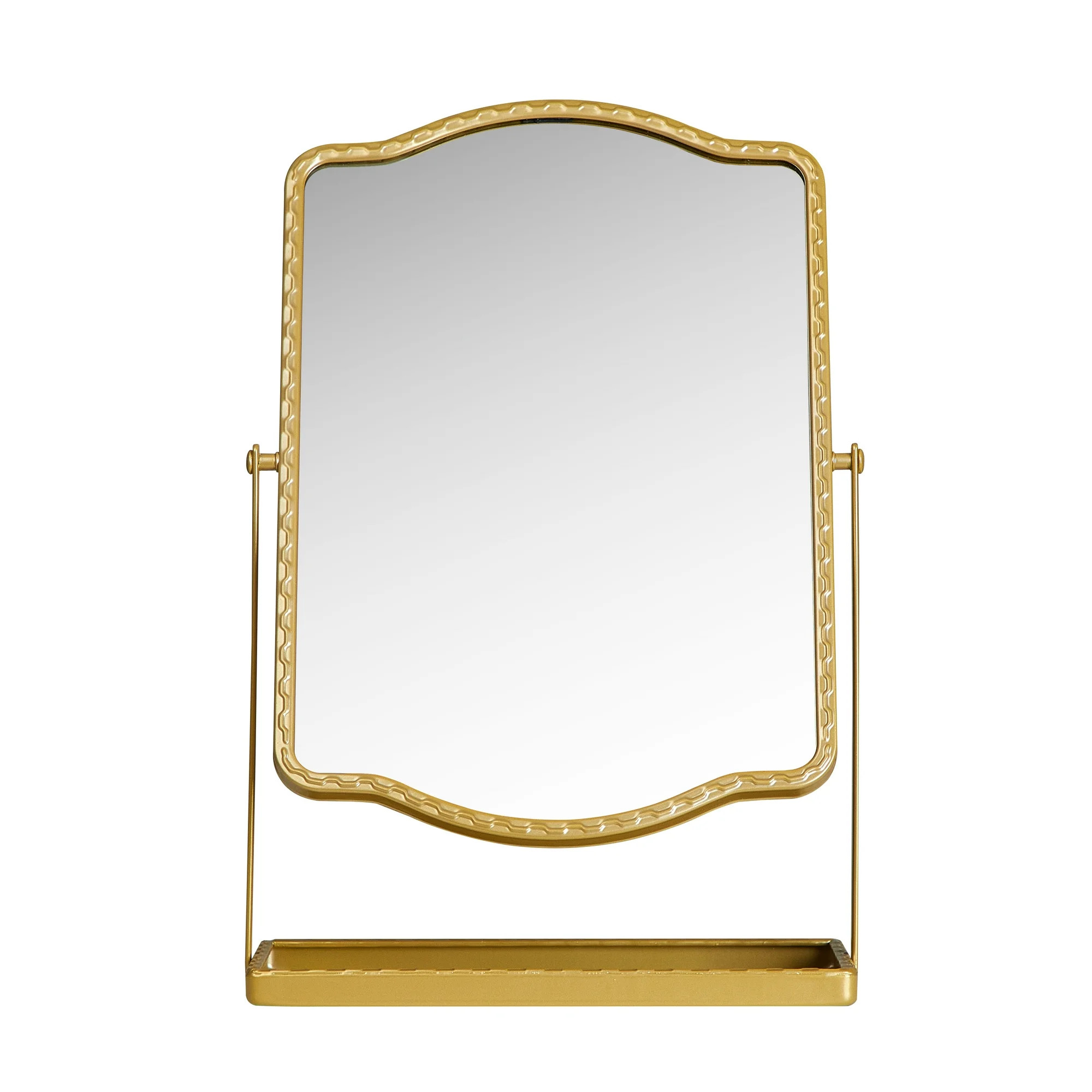 Home Decor Collection Stylehouse Gold Table Mirror with Storage | Walmart (US)