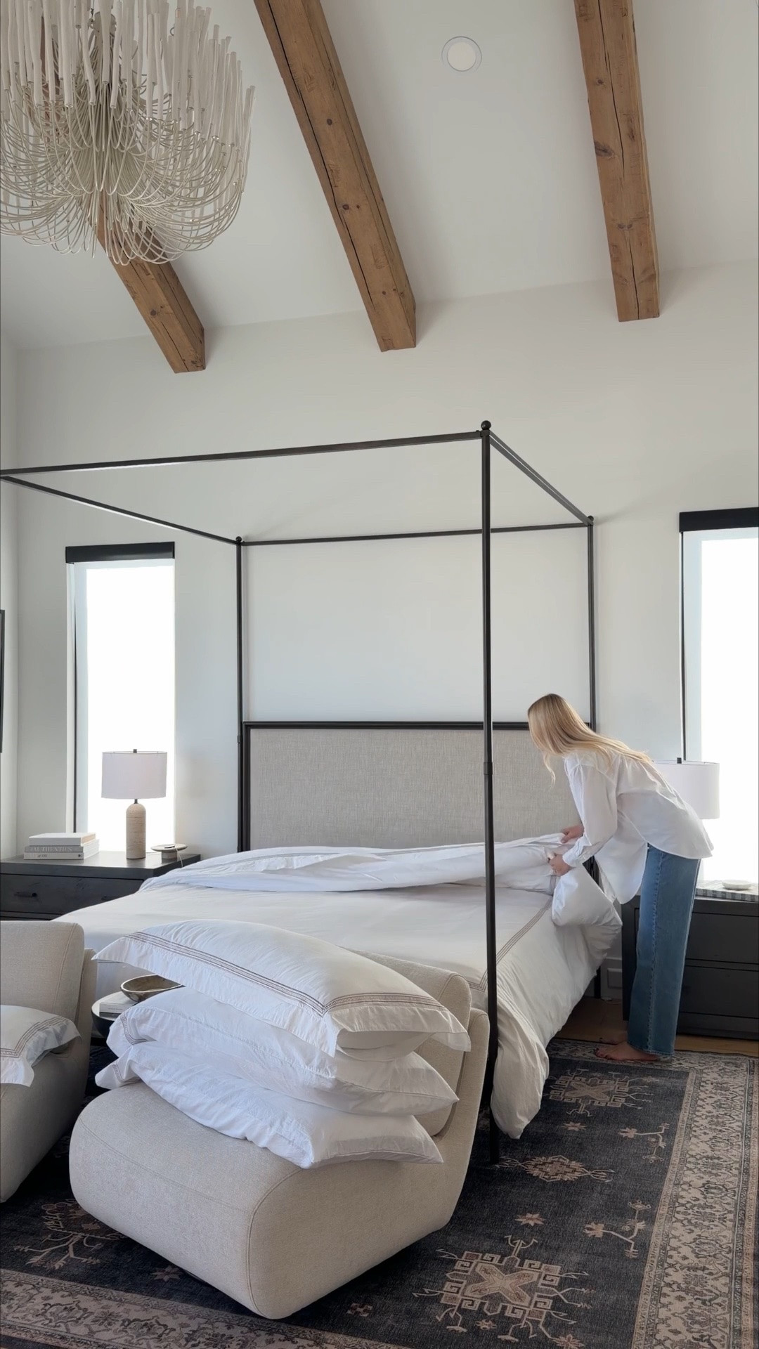 New bedding always feels like a little treat. Clean sheets, fluffed pillows, and suddenly the whole room feels better. It’s one of those small upgrades that makes a bigger difference than you expect.

bedding, neutral bedroom, white bedding, cozy bedroom, bedroom refresh, modern neutral style, calm home, bedroom inspiration, LTK home finds

#LTKHome #LTKSaleAlert #LTKmorningroutine
