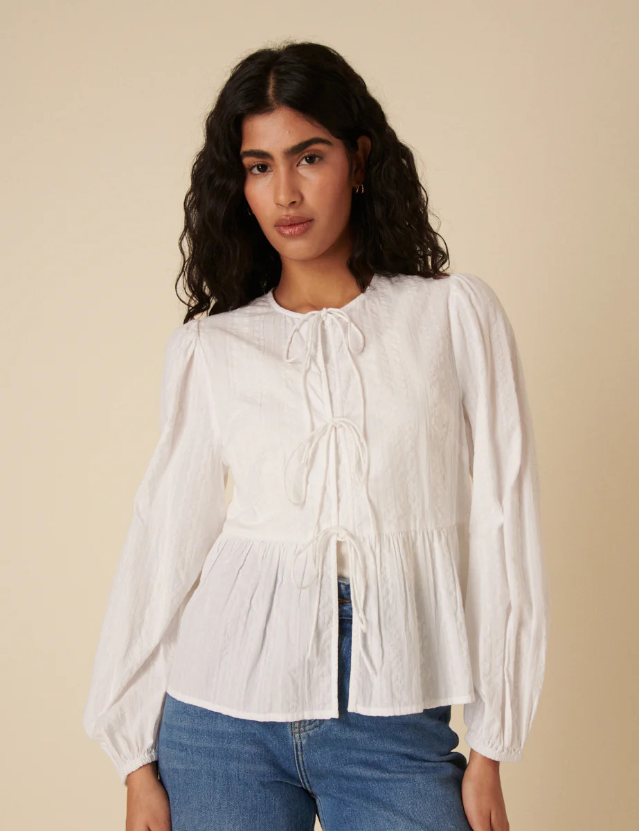 White Tie Front Blouse | Nobody's Child