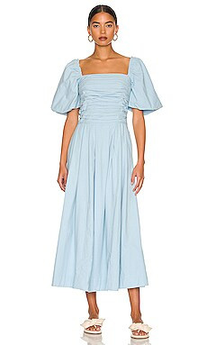 Free People Ain't She A Beaut Midi Dress in Hot Spring from Revolve.com | Revolve Clothing (Global)