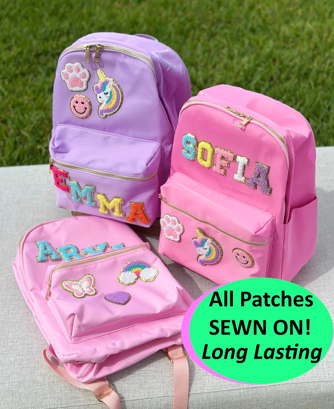 Mochila de nailon, mochila personalizada, mochila para niños, mochila con letras universitarias,... | Etsy (US)