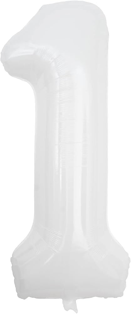 New 40 Inch Giant White Numbers 1 Balloons Huge Birthday Party Supplies Foil Helium Digital Ballo... | Amazon (US)